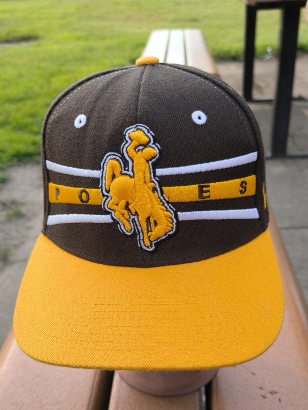 Ncaa Wyoming Cowboys Front Runner Dark Brown/Chocolate Snapback Cap Hat